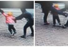 Un valiente padre lucha contra el secuestrador que quiso arrebatarle a su hija en plena calle