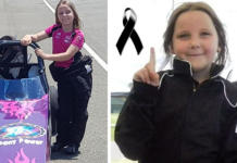 Anita, de 8 años, fue sorprendida por una tragedia mientras conducía su auto de carreras