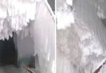 El frío es tan intenso en Siberia que las casas se congelan por dentro con hielo sólido