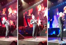 Luis Miguel no pudo ocultar su excitación y vivió un momento muy incómodo en el escenario