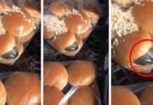Una empleada encuentra un animal vivo dentro de una bolsa de pan de hamburguesas