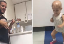 La emotiva reacción de una bebé de 17 meses ante el gesto de un doctor en el hospital