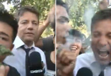Un reportero cubre una marcha para legalizar la marihuana y termina consumiéndola en vivo
