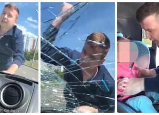 Un furioso padre rompe el cristal del auto de su ex mujer y se lleva a su hija a la fuerza