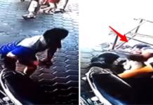 El heroico momento en el que un padre salva a sus pequeños de ser atropellados por un auto