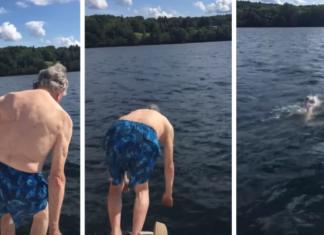 Se lanza al agua para celebrar su cumpleaños número 102 y deja a todos sin palabras