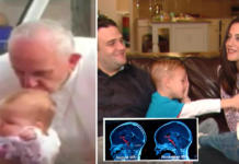 Aseguran que el beso del Papa Francisco curó a su bebé de la grave enfermedad que sufría