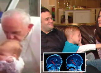 Aseguran que el beso del Papa Francisco curó a su bebé de la grave enfermedad que sufría