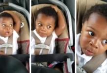 Graba a su bebé cantando su canción favorita en el auto y se hace viral