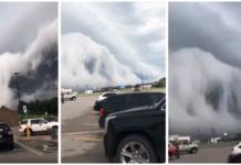 Graban unas «monstruosas nubes apocalípticas» que parecen caer del cielo y se vuelve viral
