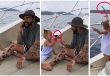 Una niña de 4 años lanza el teléfono de papá por la borda porque lo estaba usando demasiado