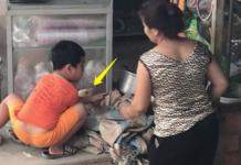 Emotivo momento en que un niño salva a un pato de la mujer que lo quiere cocinar