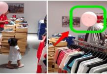 La genial idea de estos papás para no perder de vista a su pequeña en la tienda se hace viral