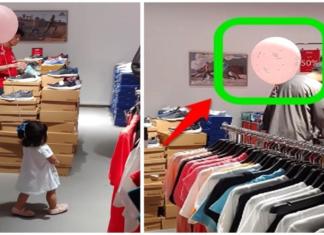 La genial idea de estos papás para no perder de vista a su pequeña en la tienda se hace viral