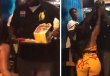 Impactante reacción de una mujer en McDonald’s que enloquece cuando ve lo que su novio ordenó