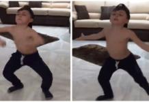 Un pequeño baila a la perfección una pegajosa canción de moda y deja a todos boquiabiertos