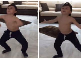 Un pequeño baila a la perfección una pegajosa canción de moda y deja a todos boquiabiertos