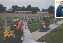 Se viste de novia el día de su boda para darle un emotivo homenaje a su prometido fallecido