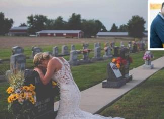 Se viste de novia el día de su boda para darle un emotivo homenaje a su prometido fallecido
