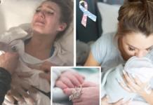 Una madre comparte el devastador momento en el que se despidió de su bebé que nació sin vida