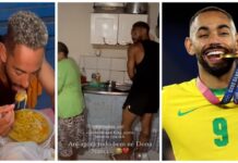 Futbolista presume sus vacaciones comiendo fideos en la humilde casa de su mamá
