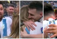 «La ama»: La historia de la cocinera que entró corriendo a la cancha para abrazar a Messi