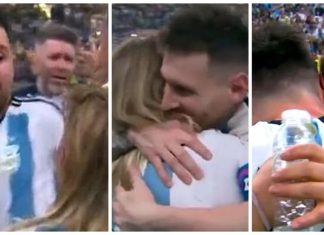 «La ama»: La historia de la cocinera que entró corriendo a la cancha para abrazar a Messi