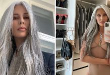 A sus 54 años deja de teñirse el pelo, y conquista las redes con sus canas y belleza natural